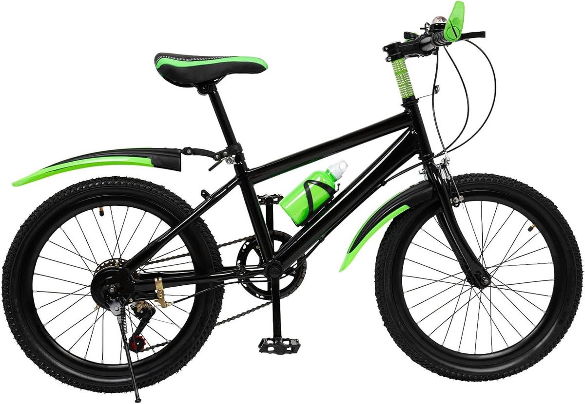 Kinder Mountainbike Fiets Avontuurlijk Fietsen 7 Versnellingen 20 Inch Wielmaat Groen