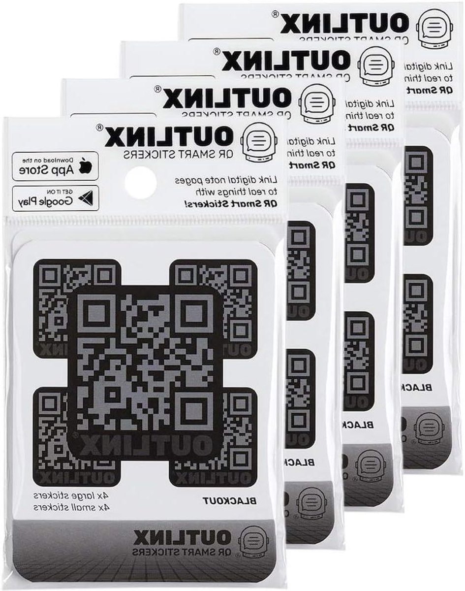 Smart Stickers - Organisatie Labels - Opslag Labelen - Verwijderbaar - 32 Stuks - Zwart