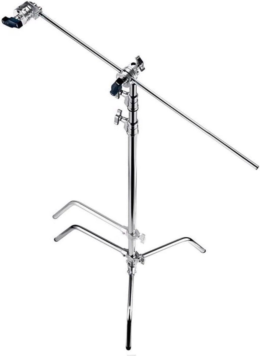 Driepoot Statief - Camera Statief - Professionele Fotografie - Robuuste Gelegeerd Staal Constructie - 3.28 Meter Max Hoogte - Zilver