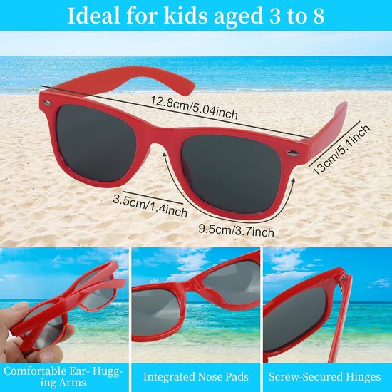 Kinderzonnebrillen Multipack - Peuter Zonnebrillen - Feestartikelen - UV400 Bescherming - 18 Stuks - Veelkleurig Neon — afbeelding 4