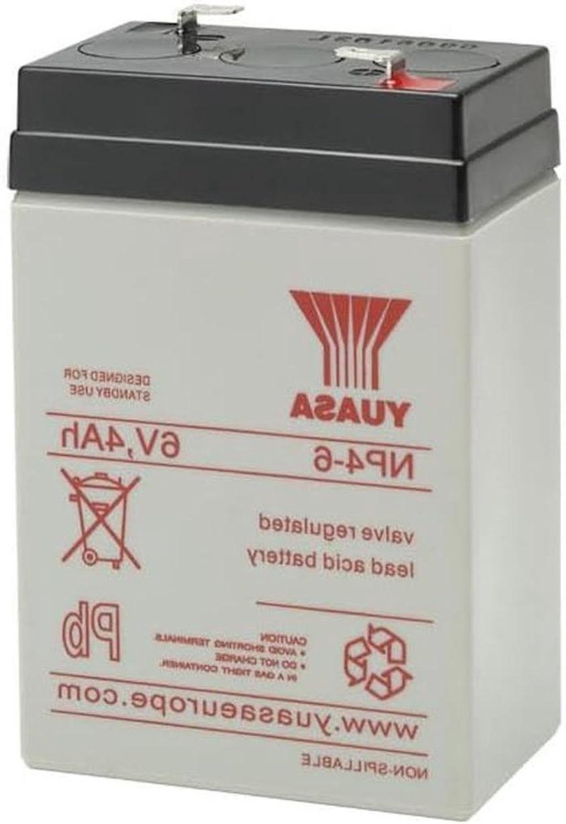 Oplaadbare Loodzuur Batterij - 6V 4Ah Accu - Apparaten Voeden - Onderhoudsvrije VRLA - 70x47x105mm