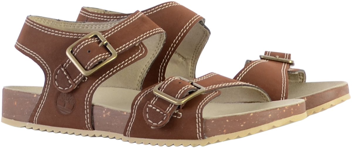 Castle Island Blackstrap platte sandalen met riempje voor kinderen Bruin