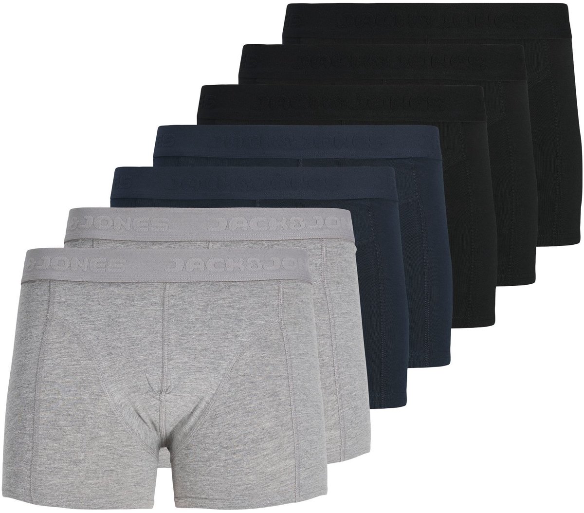 JACK&JONES ADDITIONALS - JACGILLI SOLID TRUNKS 7 PACK Heren Onderbroek