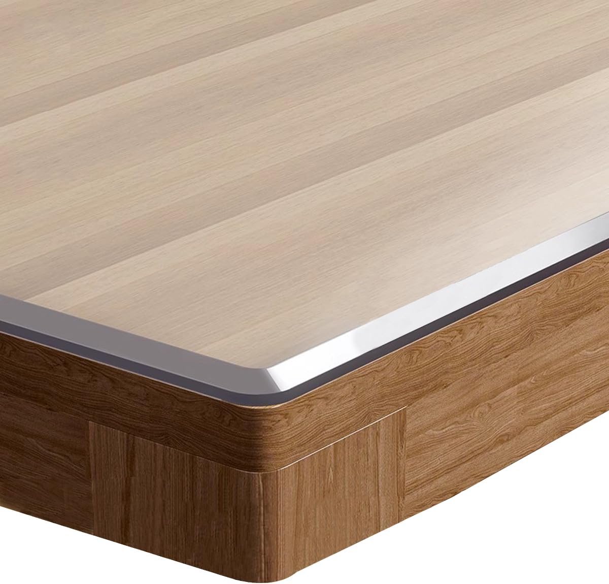 Transparante folie met afgeronde randen, 90 x 90 cm, krasbestendig, antislip, snijbaar, m afgeschuinde rand - ideaal voor meubelbescherming en thuisgebruik