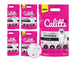 Calitti Crystals Silica Kattenzand 3,8L – Stofvrij – Geurabsorberend – Antibacterieel – 3-4 Weken