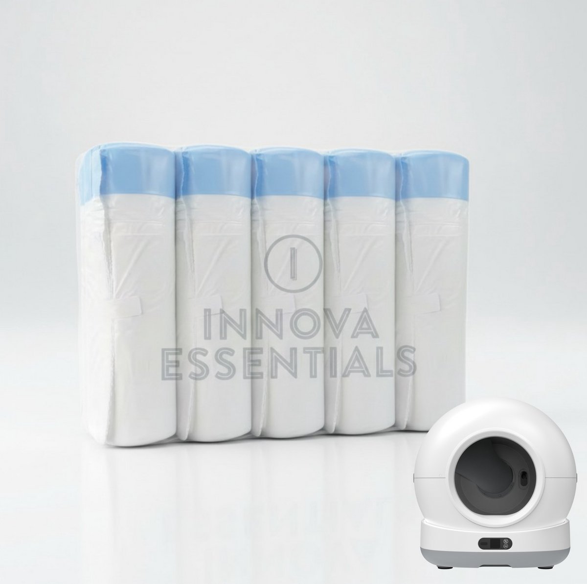 5 rollen Innova Kattenbakzakken voor Innova LitterBox Pro – Automatische kattenbakzakken – 15 stuks per rol
