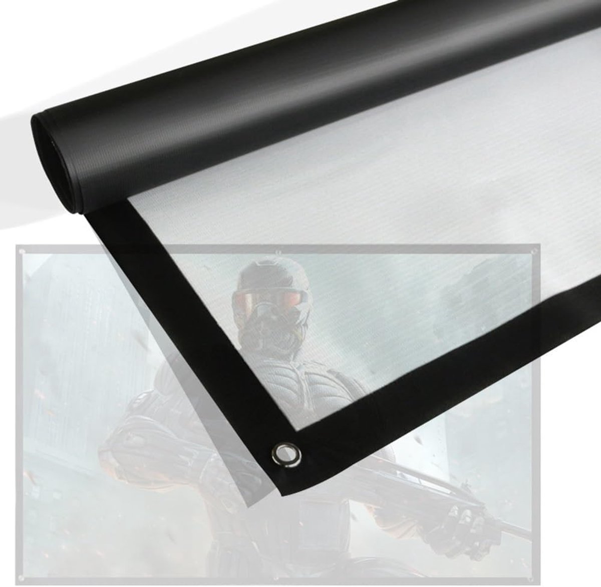 Projectiescherm Roll Up - Filmscherm Beamer - Home Cinema - Kreukvrij Glasvezel - 100 Inch 16:9 - Wit