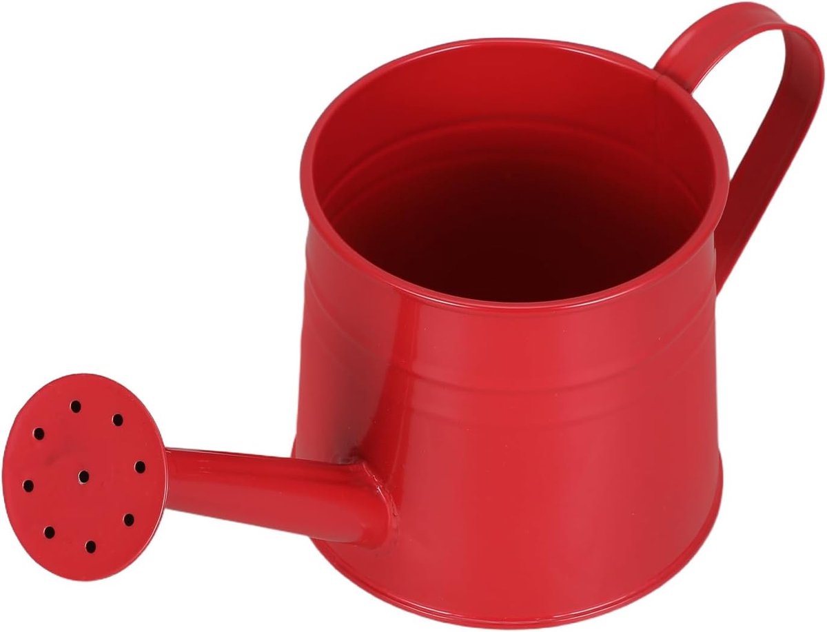 Metalen Gieter - Bloempot Sproeier - Planten Water Geven - Zachte Waterstraal - 30 x 11 cm - Rood