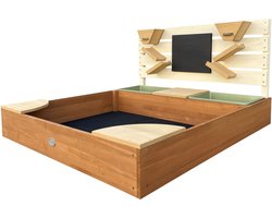 AXI Cato zandbak met zand & waterbakken en Speelwand Beige/bruin- Zand & Water - Inclusief afdekzeil en gronddoek - 10 jaar garantie!