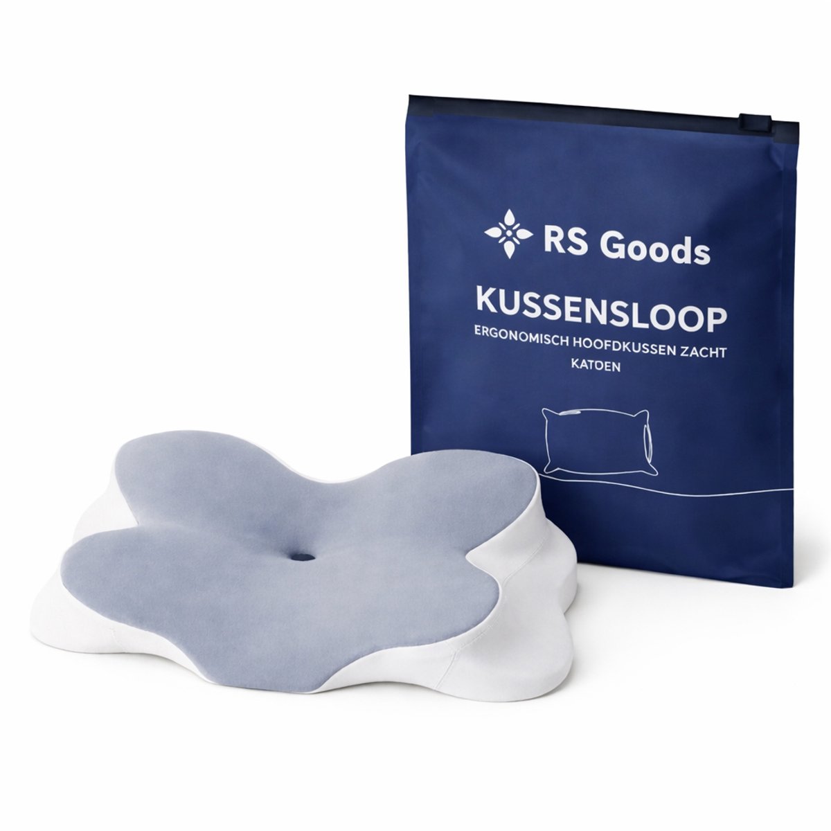 Extra Kussensloop voor Ergonomisch Hoofdkussen Zacht - Katoenen Kussensloop - Kussenovertrek - Niet geschikt voor andere kussens