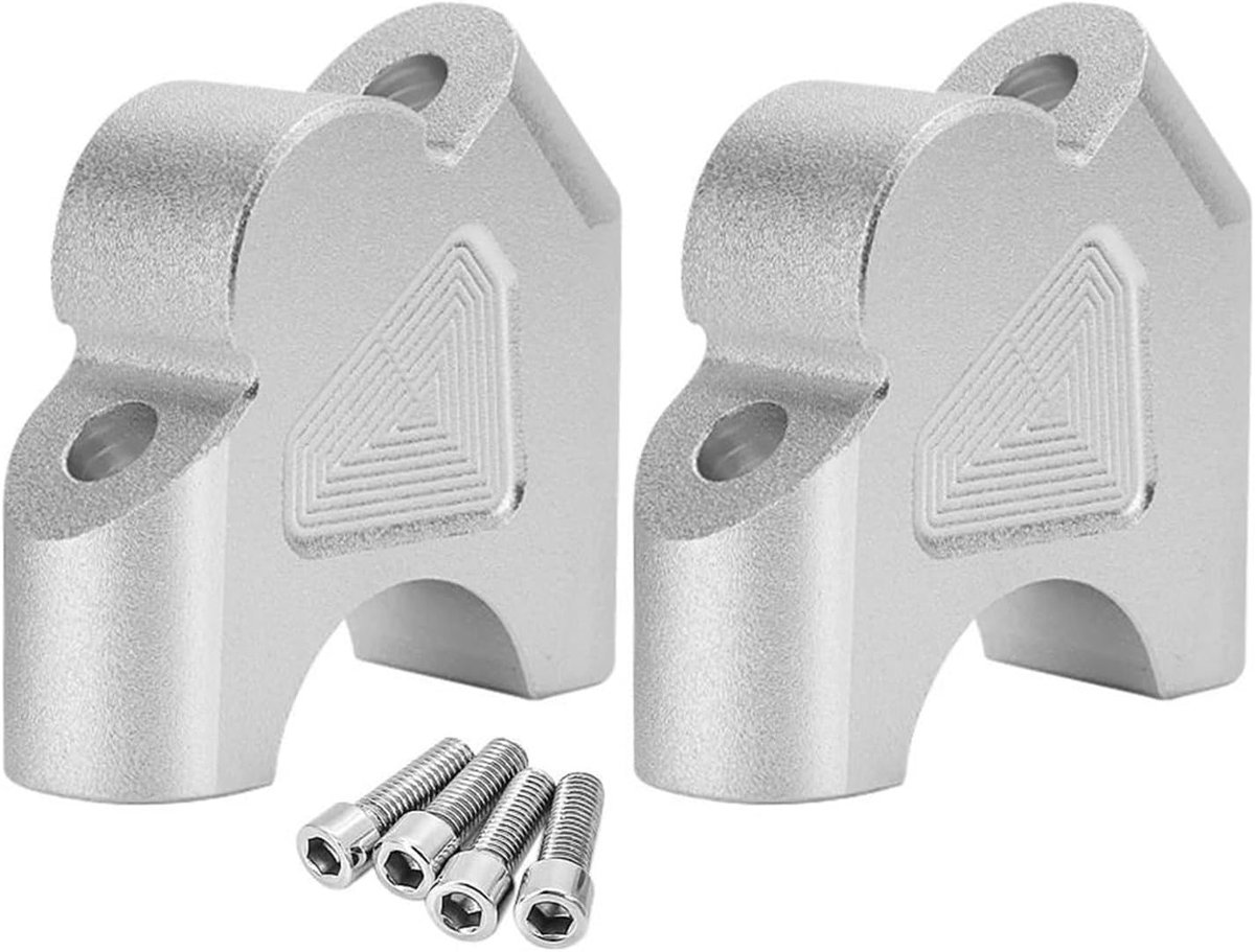 Stuurverhogers Motor - Stuurklemmen Verhoging - Comfortabel Rijden - Rechtop Zittende Positie - 32mm Verhoging - Zilver