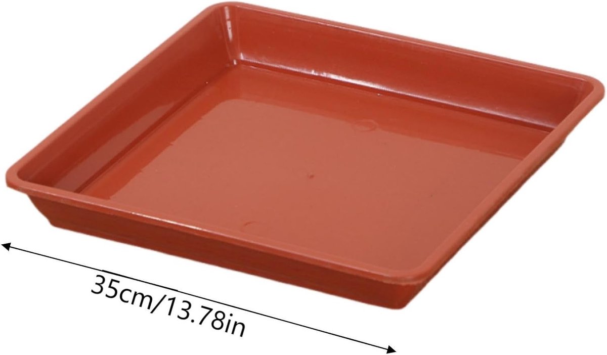 Vierkante Lekbak - Opvangbak Schaal - Water Opvang - Praktisch Ontwerp - 35 cm - Grijs