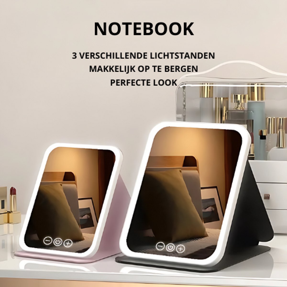 Make-up - spiegel - LED verlichting - reis spiegel - spiegel met verlichting - opmaak spiegel