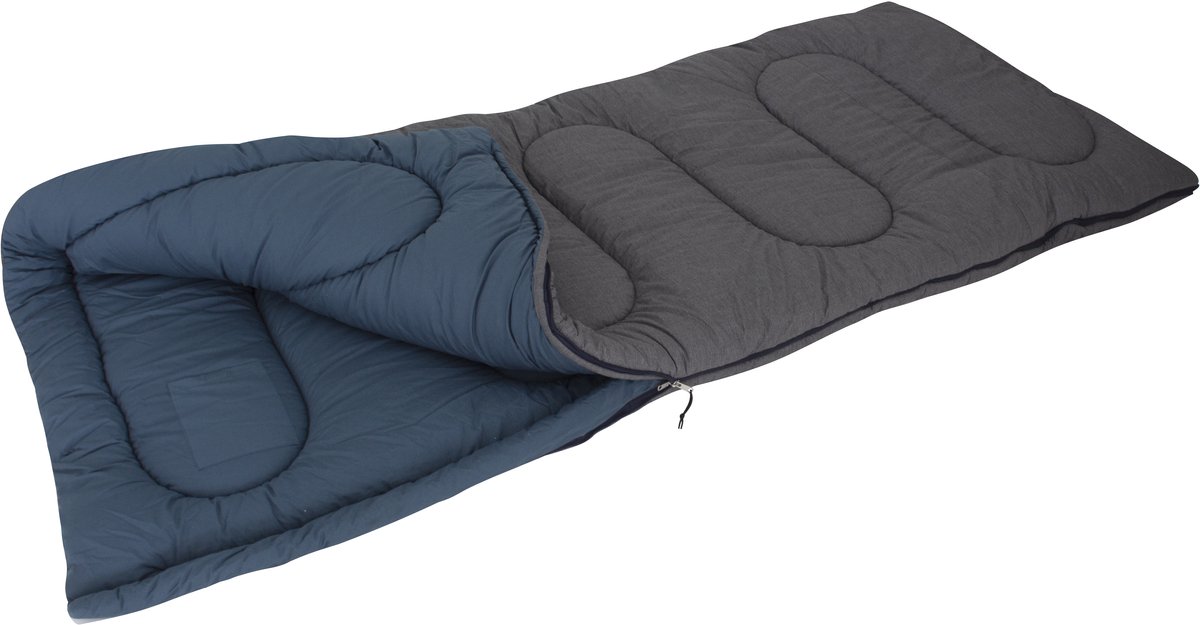 Eurotrail Slaapzak Texel XL - Camping Slaapzak - Lichtgewicht en Compact - 100 x 220 cm - Hoogwaardige Isolatie - Ademend Katoen