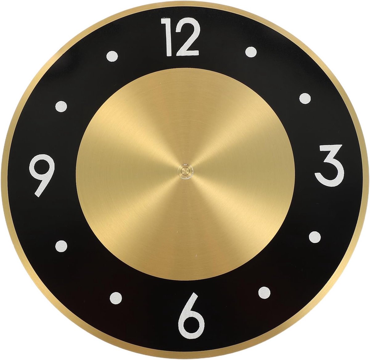 Wandklok Wijzerplaat - Klokonderdeel Vervanging - DIY Klok Reparatie - Nauwkeurig Kwarts Mechanisme - 21.5 cm Diameter - Zwart
