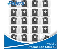 Dreame L50 Ultra AE Stofzakken (20 Stuks, Plus.Parts® alternatief voor RDB8)