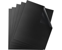 GELLDG Antiaanbak BBQ-grillmatten – 5-pack – 50 x 40 x 0,2 cm – Veelzijdige matten voor houtskoolgrills & bakken – Herbruikbaar – PFOA-vrij – Grillmat voor gasgrills – Perfect geschikt voor houtskool-, gas- en Weber-stijl grills