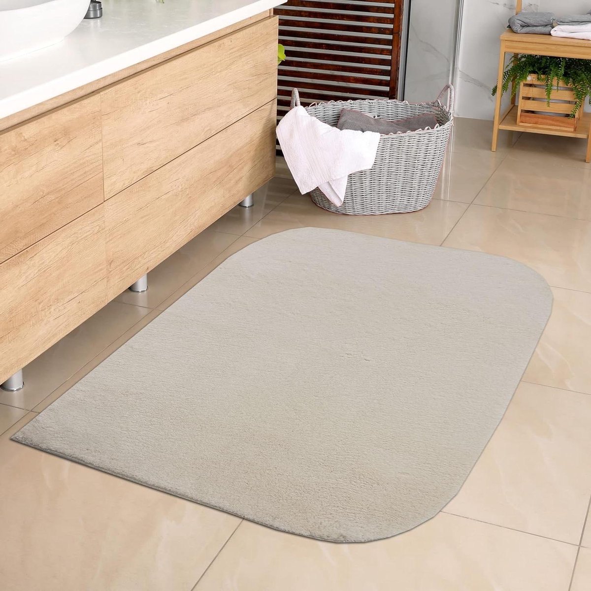 Badkamertapijt Zacht - WC Mat Antislip - Badkamer Comfort - Geschikt Vloerverwarming - 80x