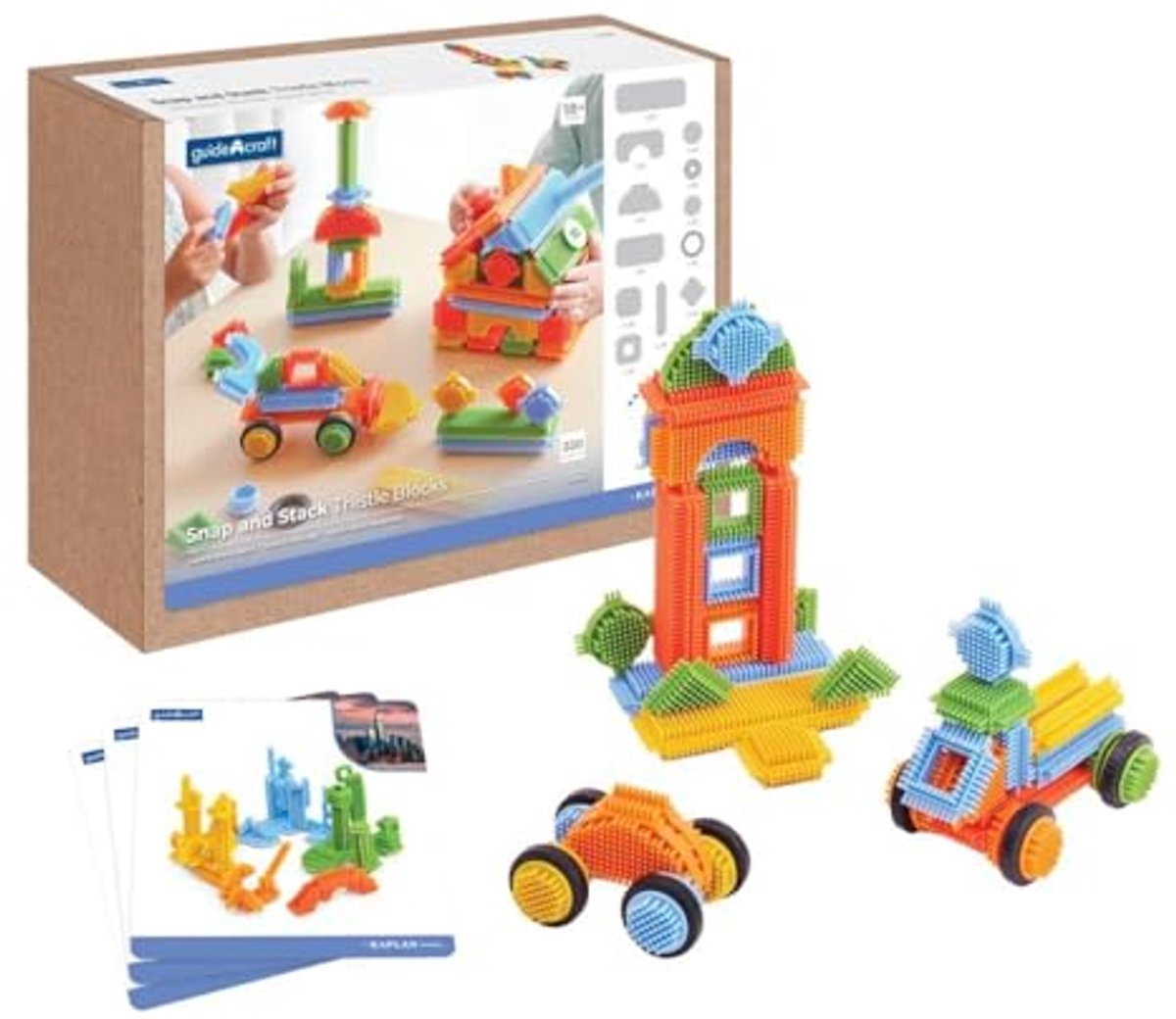 Guidecraft bouwblokken Snap and Stack Thistle Blocks Set - 220 stuks.