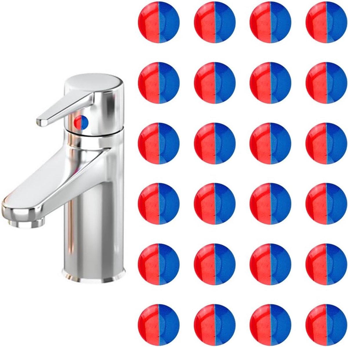 Water Stickers - Etiketten - Badkamer Keuken - Zelfklevend Epoxy - 10 mm - Kleurmengeling