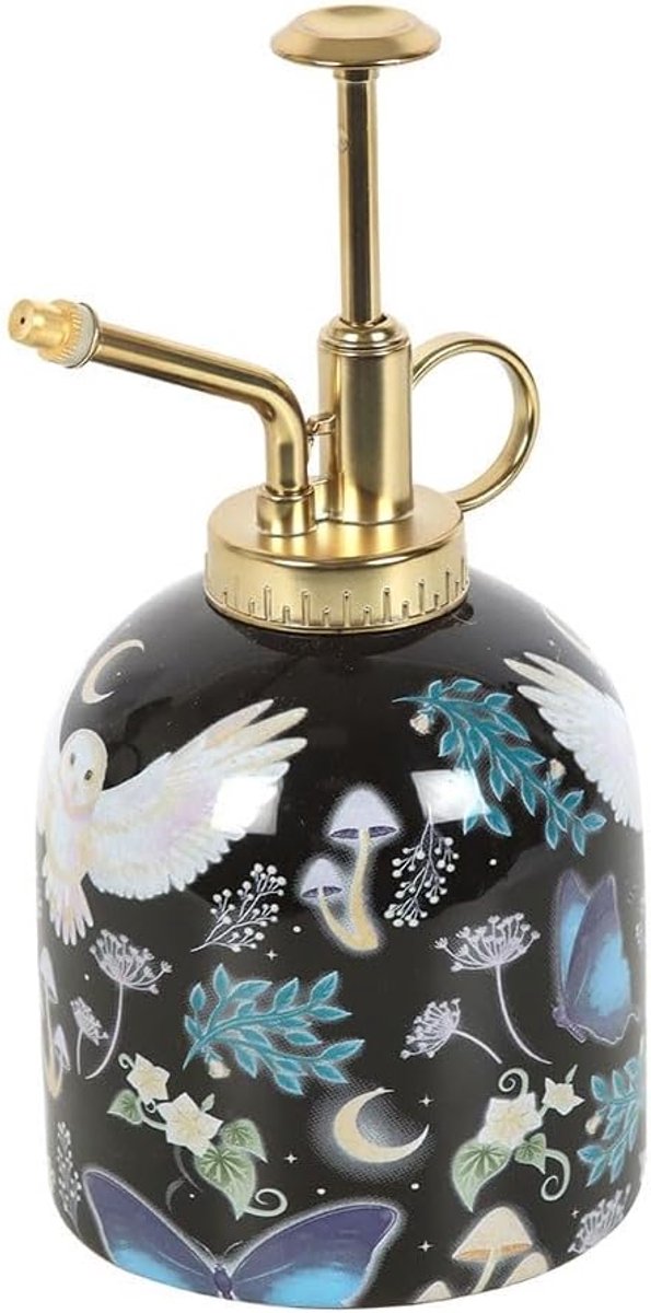 Keramische Plantenspuit - Mooie Verstuiver - Planten Verzorgen - Gouden Details - 500ml Inhoud - Nacht Uil