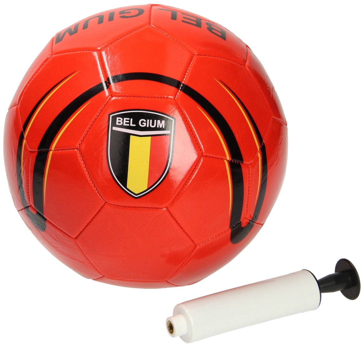 Belgie Voetbal Rood/zwart Belgie Met Pomp Maat 5