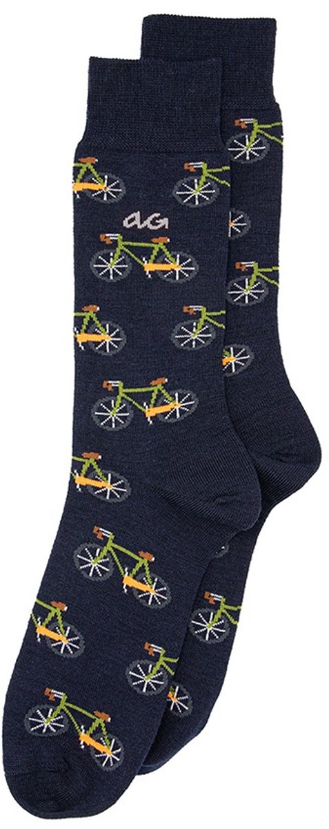 Alfredo Gonzales unisex merino sokken bicycles blauw