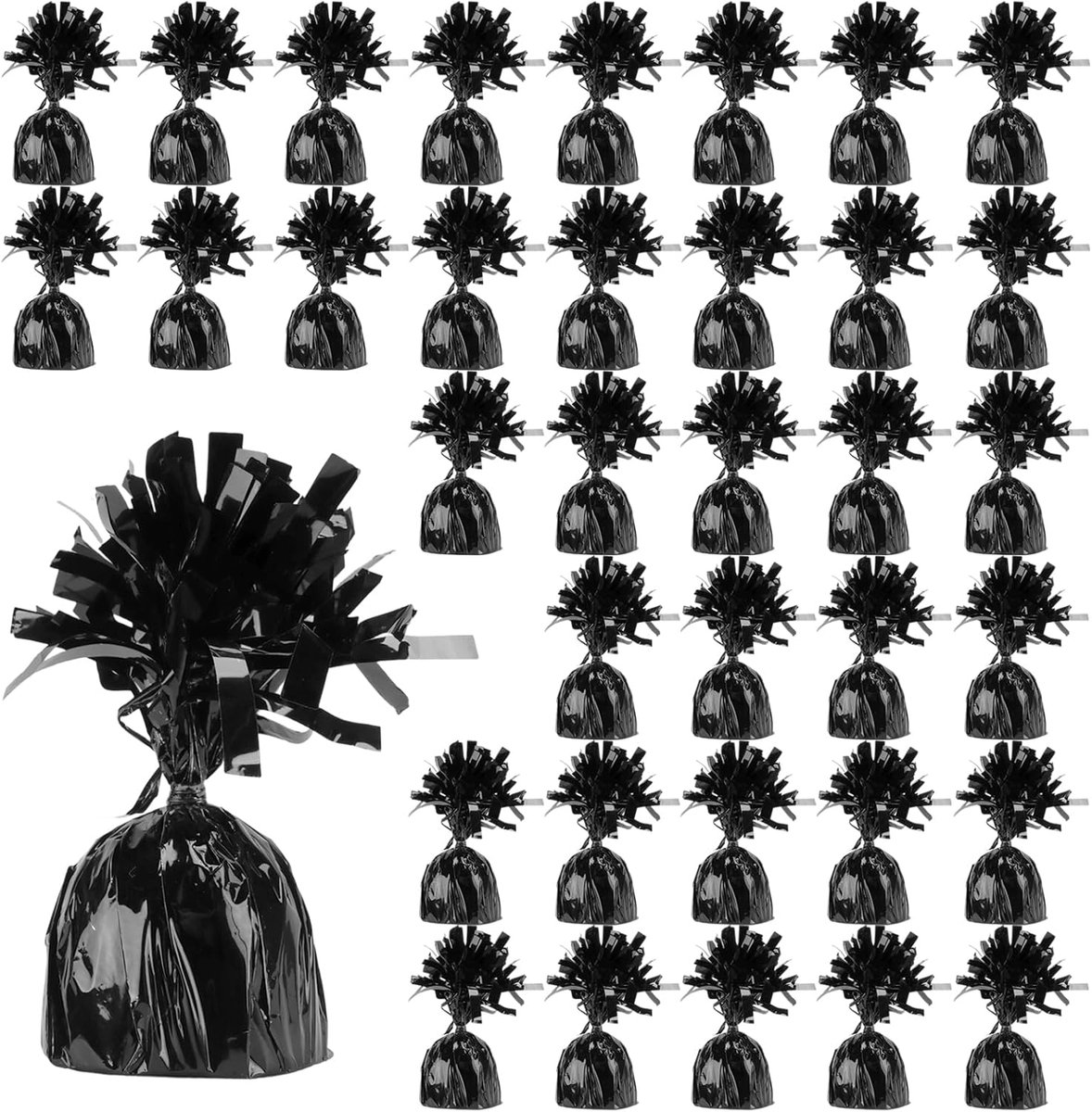 Ballongewichten Set - Helium Gewicht - Feestdecoratie - Stevig Materiaal - 5 x 9 cm - Zwart