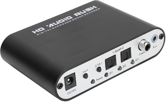 Digitale Audioconverter - Audio Decoder - Meerkanaals Geluid - DTS Dolby AC-3 - 13x11x6 cm — afbeelding 4
