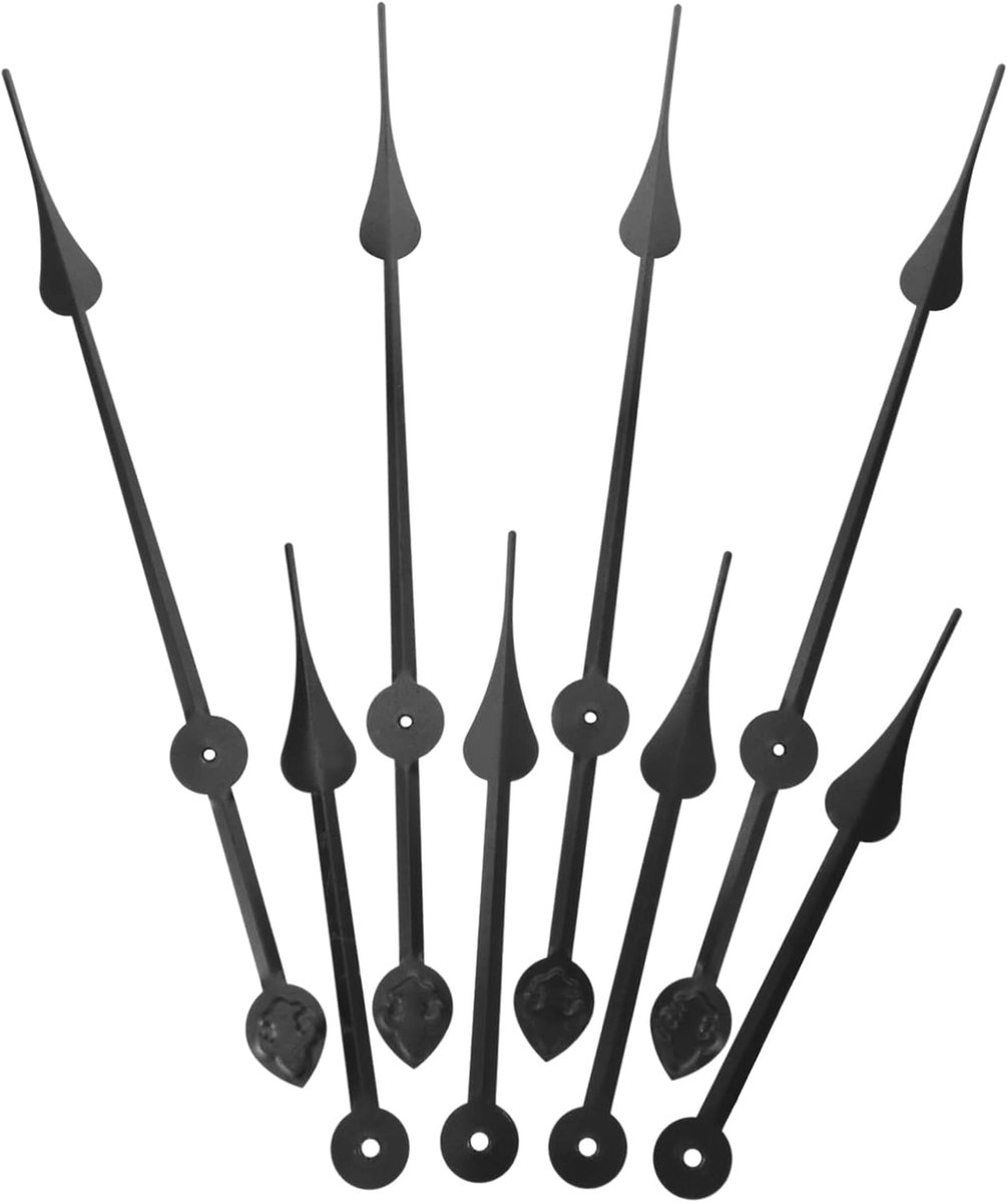 Wandklok Wijzers - Klok Onderdelen - Klok Reparatie - Extra Lange Handen - 33 cm - Zwart