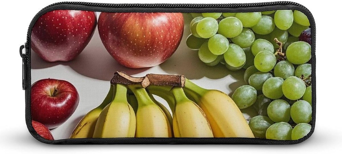 Etui Grote Capaciteit - Potlood Tas - Kantoorbenodigdheden Organizer - Hoogwaardige Print - 22x12x5cm - Wit