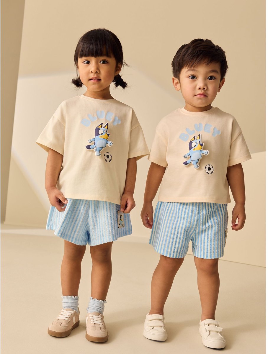 Next - Meisjes - Bluey voetbalshort - Wit