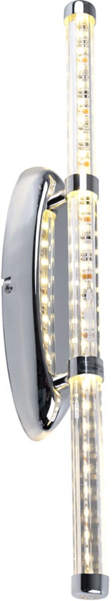 Wandlamp Lamp Spiegellamp Slaapkamerlamp Woonkamer, Raw chrome helder, 1x LED 10W 700Lm 3200K, HxB 50x7 cm