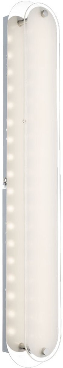 LED wandlamp gesatineerd glas spiegellamp chroom wandlamp woonkamer, 9W 492Lm warm wit, LxBxH 47x8x6 cm