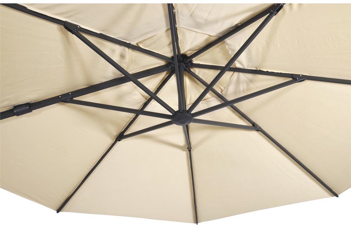 Lesli Living - Push-up parasol VirgoFlex - Beige - Ø350cm