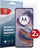 Rosso Screen Protector Geschikt voor Motorola Edge 50 Neo | Ultra Clear Duo Pack | TPU Folie | Case Friendly Beschermfolie | 2 Stuks