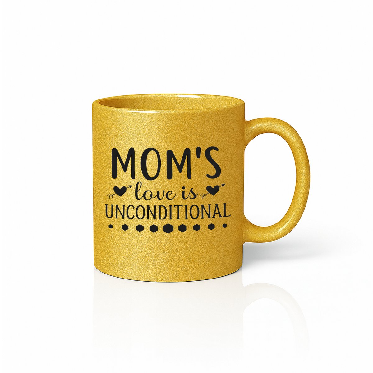 Mom's Love is Unconditional Luxe Keramische Mok - Speciaal Moederdag Cadeau - Goud
