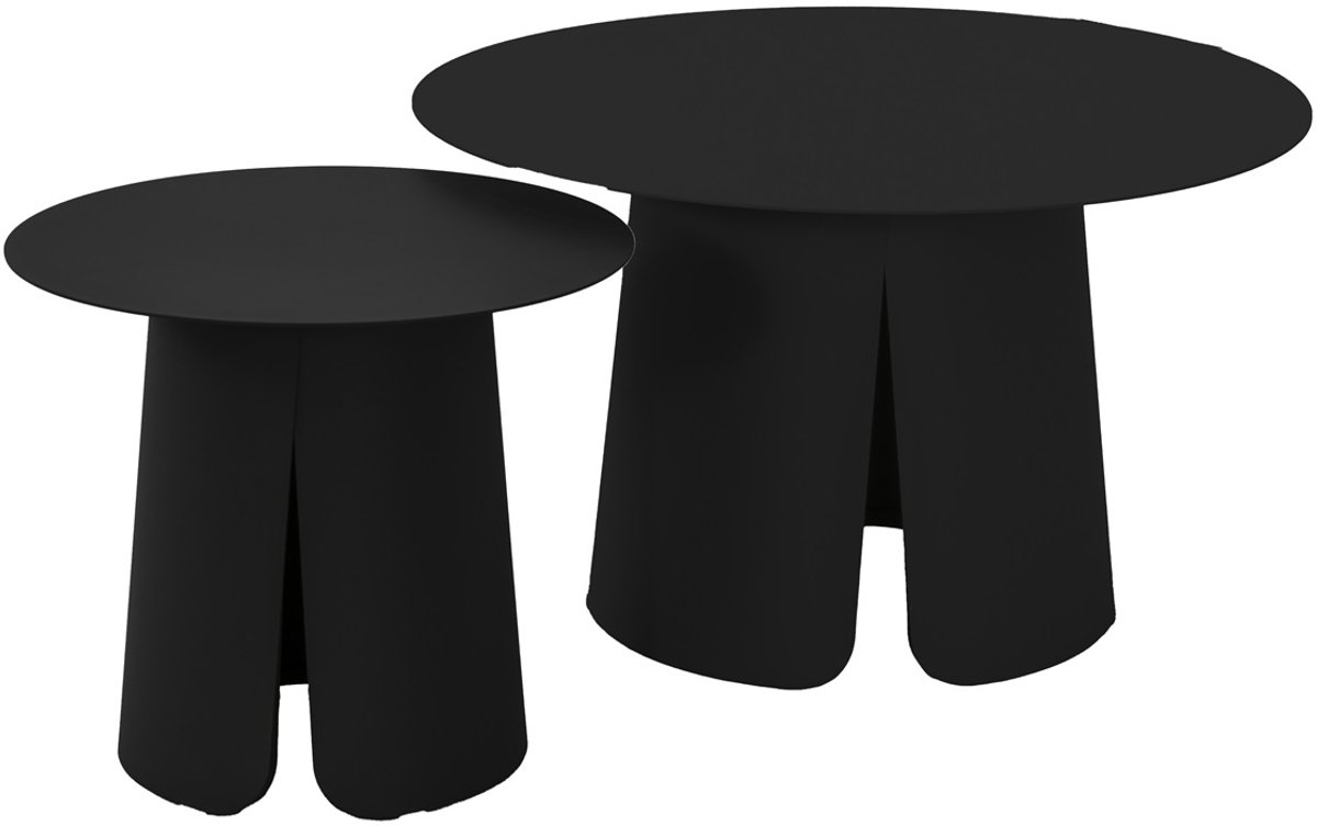 Lesli Living - Sidetable Oslo - Antraciet - Ø45x39cm