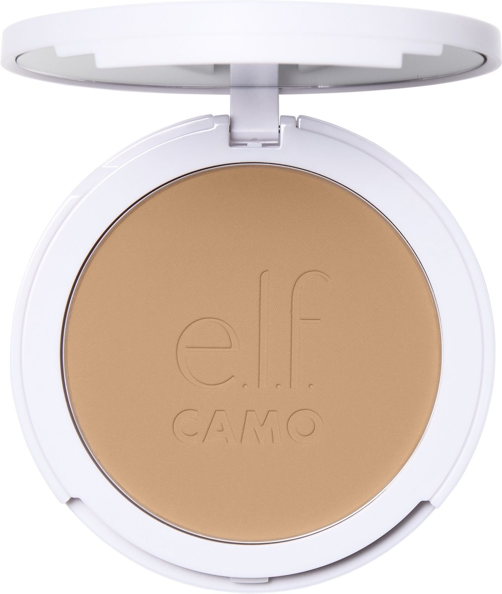 e.l.f. Camo Powder Foundation – Medium 310 C – Buildable Medium‑to‑Full Coverage – Semi‑Matte Finish – Inclusief Spiegel & Applicator Sponge
