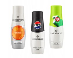 Sodastream - Drankenconcentraat Set - Orange Zero - Pepsi Max - 7up Free