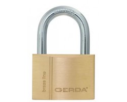 Gerda BRASS LINE KMZ S50 - Messinghangslotset - 50mm - Systeem Eén Sleutel