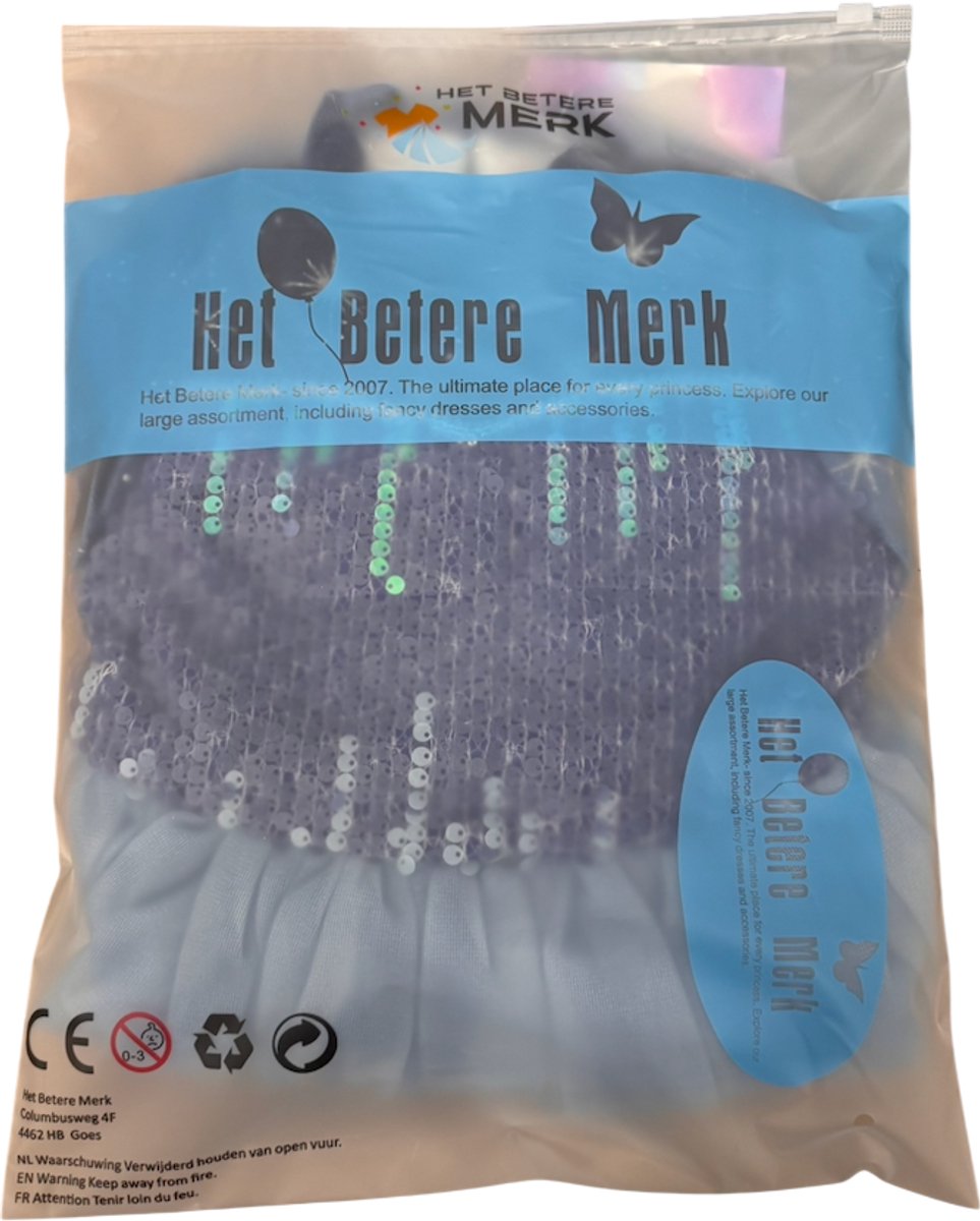 Frozen Elsa Prinsessenjurk – Inclusief Kroon, Toverstaf, Handschoenen en Juwelen – Maat 92/98 — afbeelding 3