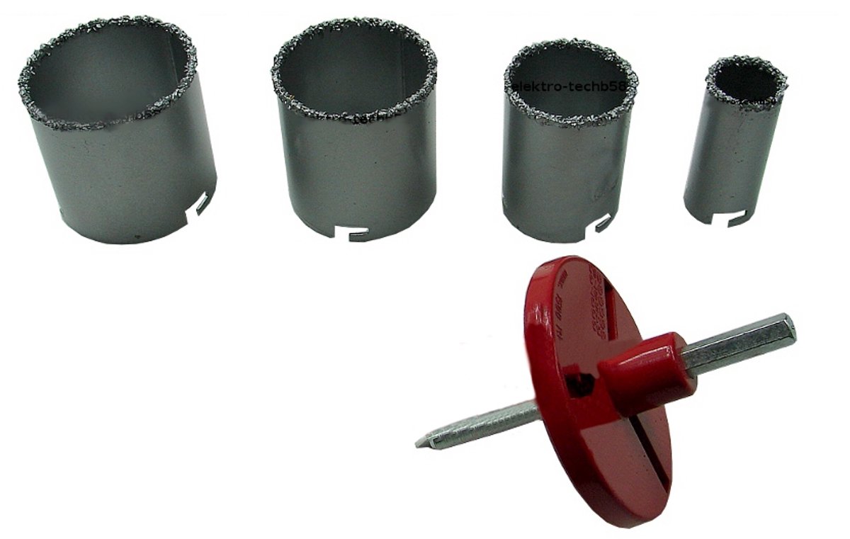 Silver Serie - Wolfram Otwornice Set - 33-73mm - Tegels en Keramiek - 4 Stuks