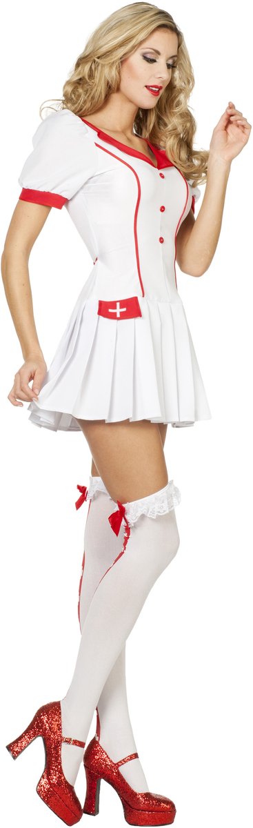 Verpleegster uniform met plooirokje - Maatkeuze: Maat 44 — afbeelding 3