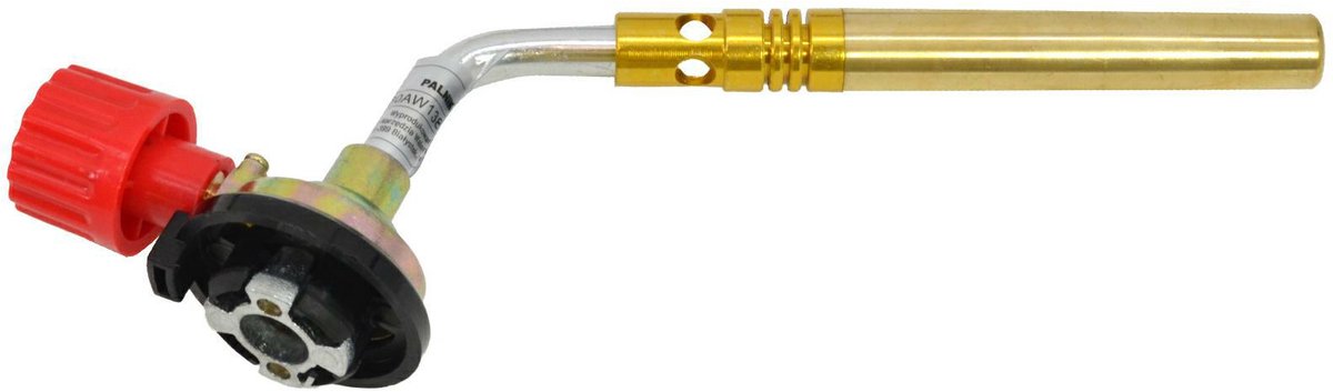 AWTOOLS AW13812 - Gasbrander - 1,4 kW - Messing, RVS en Kunststof - Compact Ontwerp
