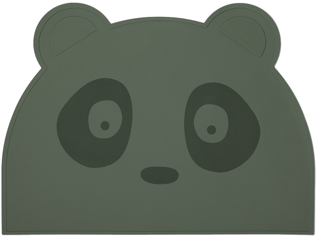 Nuuroo Siliconen Placemat Panda Dusty Green