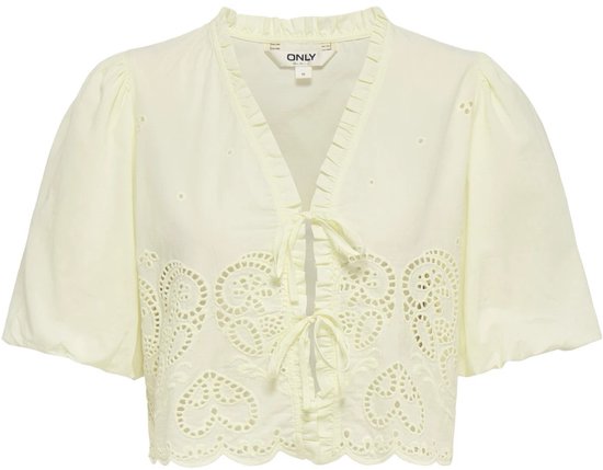 ONLY - ONLBRYSON S/S SHORT EMB TIE TOP WVN Dames Top