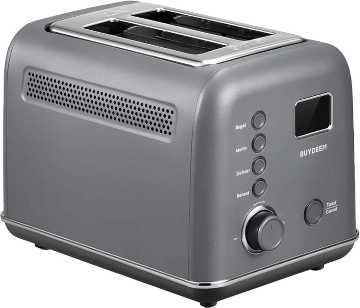 BUYDEEM DT730E - Broodrooster - Inkgrijs - Automatisch - 2 Krommen