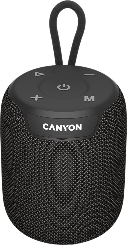 Bluetooth speaker draagbaar 10W IPX6 waterdicht TWS stereo 7u batterij microfoon SD-kaart Canyon OnMove 9 zwart
