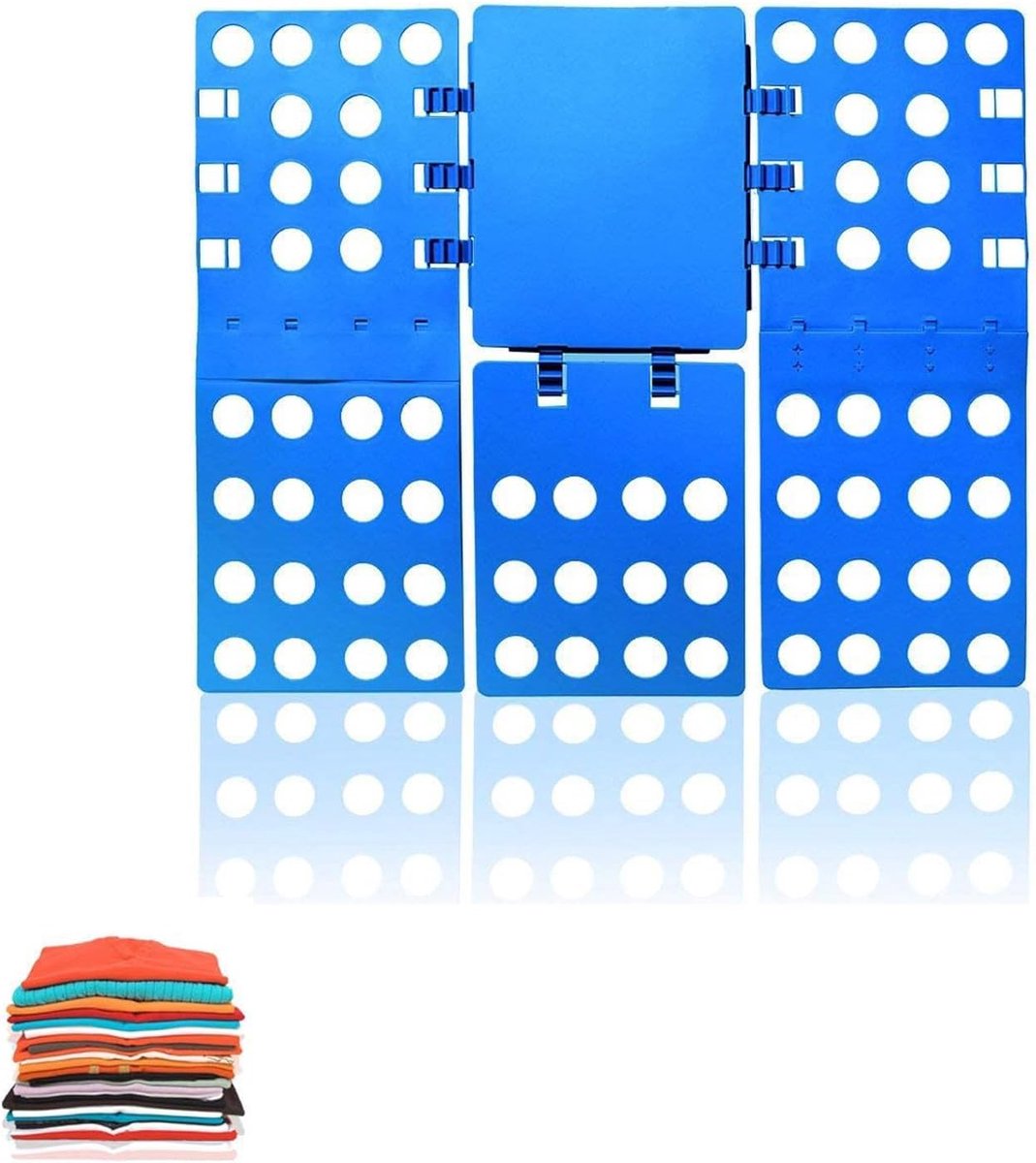 Vouwplank Kleding - Kleding Organizer - Snel Kleding Vouwen - Verstelbare Dikte - Blauw